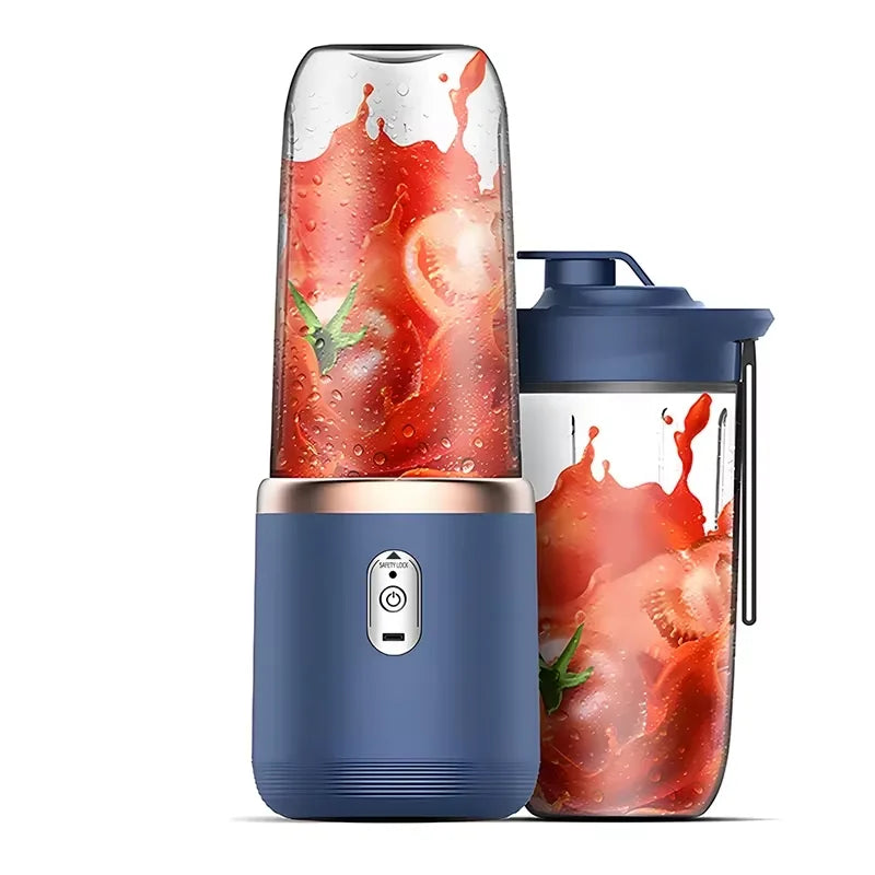Portable Blender Bottle - 6-Blade Rechargeable Juicer Cup
