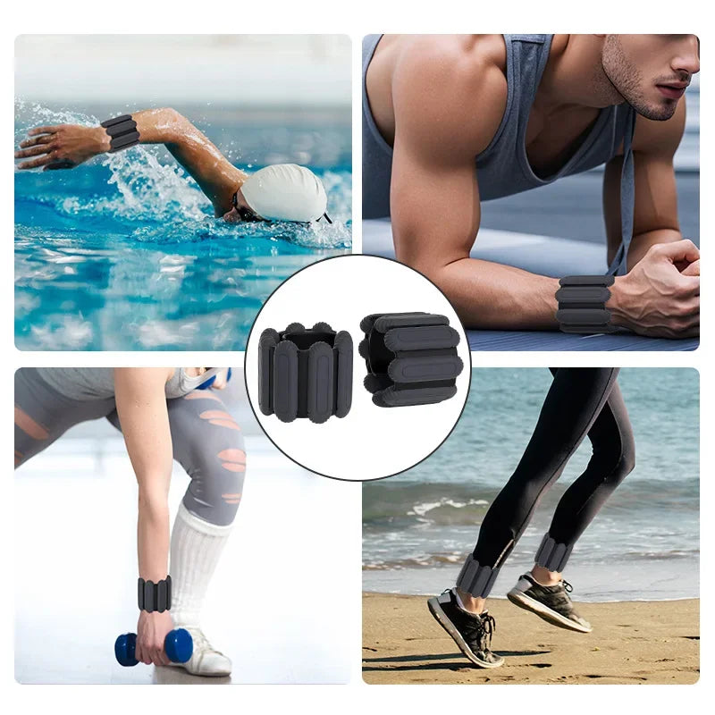 Adjustable Silicone Wrist & Ankle Weights (Pair) - detail view