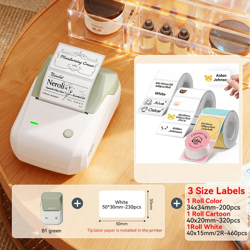 NIIMBOT B1 Label Printer - 2" Bluetooth Thermal with Tape