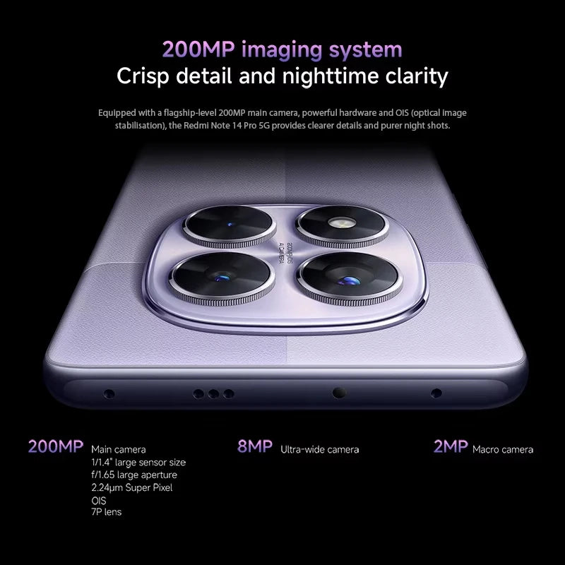 Redmi Note 14 Pro 5G - 200MP Camera, 120Hz AMOLED