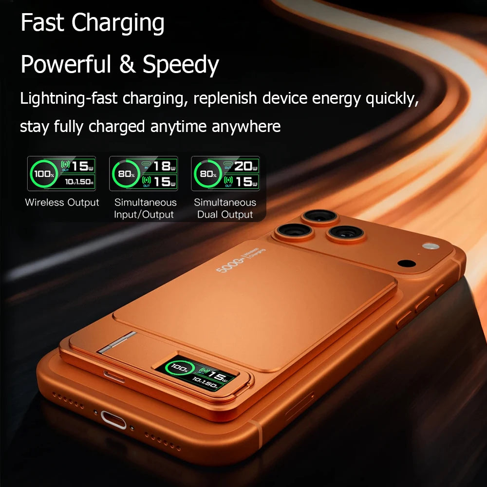 Magnetic Wireless Power Bank 10000mAh - detail view