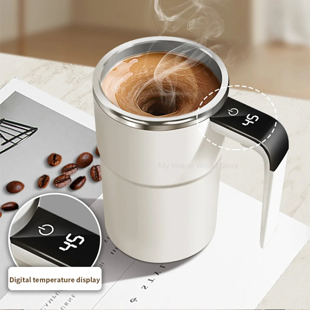 Self-Stirring Mug - Rechargeable Magnetic Mixing Coffee Cup