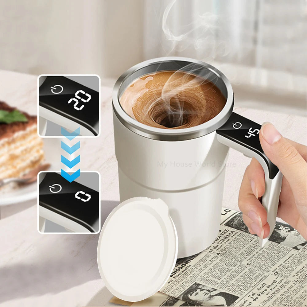 Self-Stirring Mug - Rechargeable Magnetic Mixing Coffee Cup
