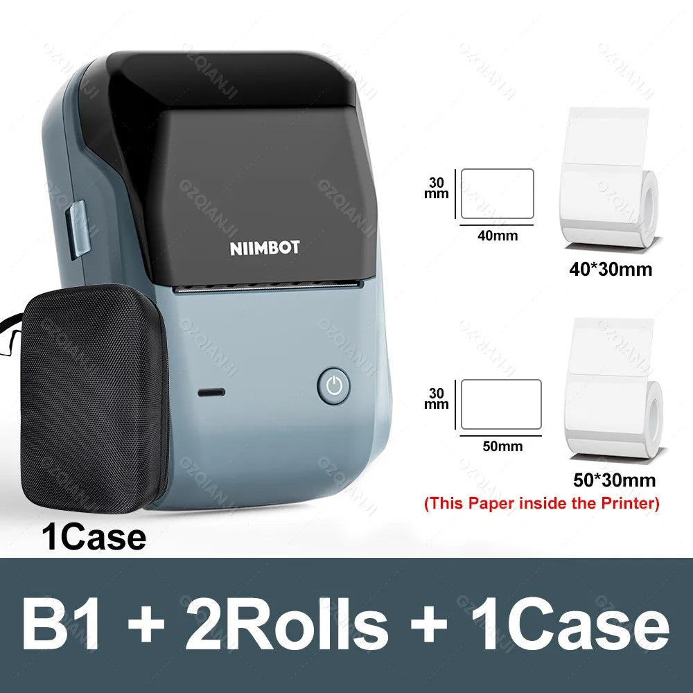 NIIMBOT B1 Mini Label Printer - Bluetooth Thermal, Ink-Free