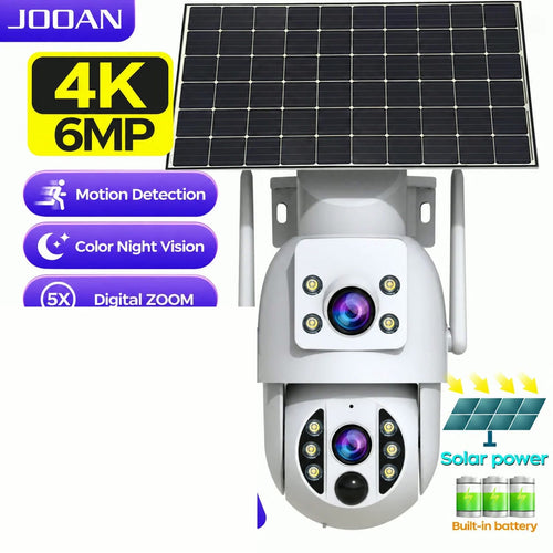 4K Solar Security Camera - Wireless Dual Lens