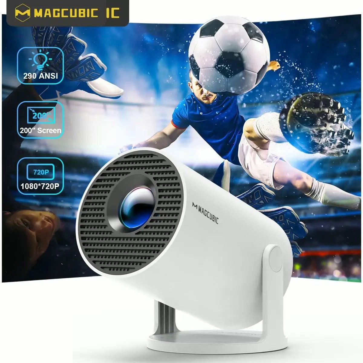 Magcubic HY300 Pro Smart Projector - Android 14, Dual WiFi 6, 290 ANSI