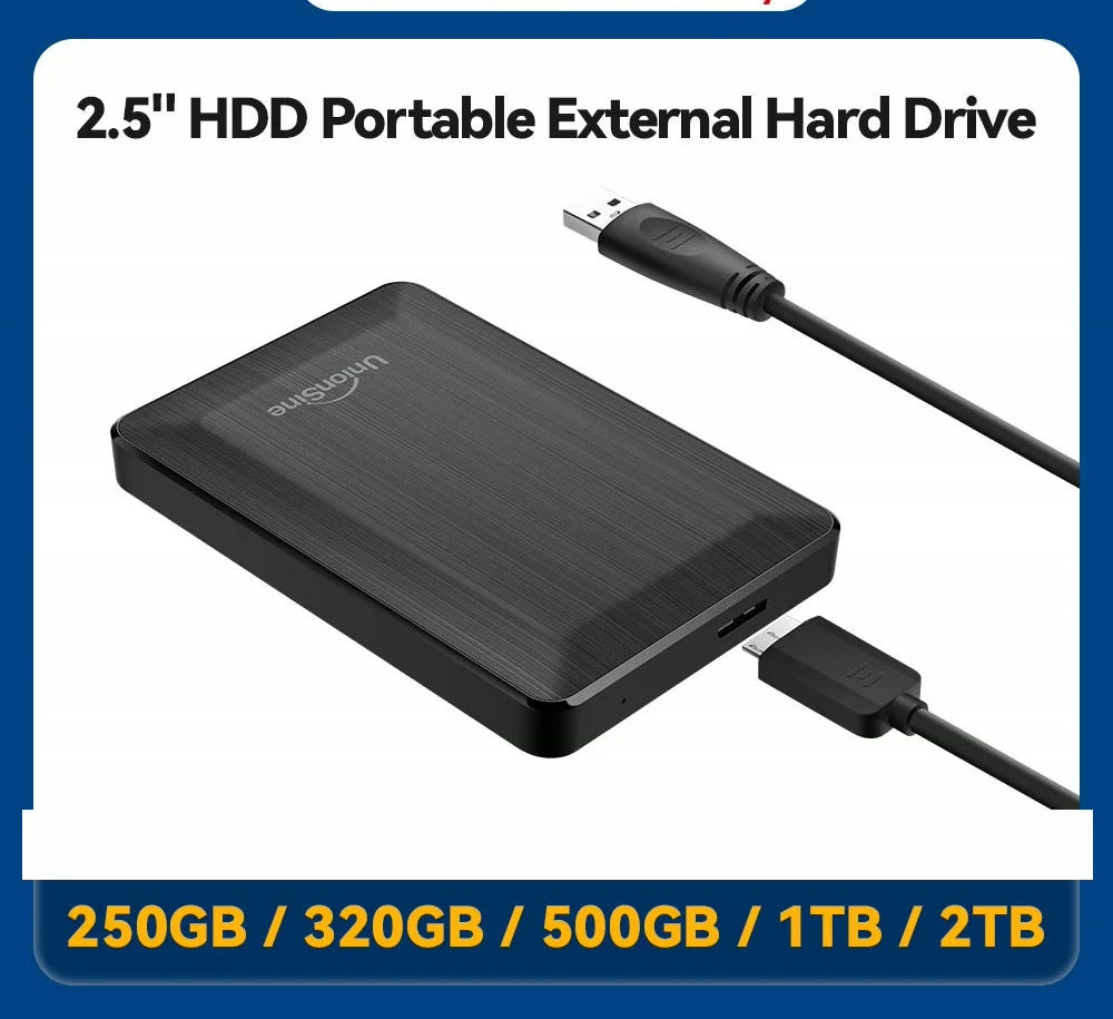 UnionSine Portable Hard Drive - 250GB to 2TB USB 3.0