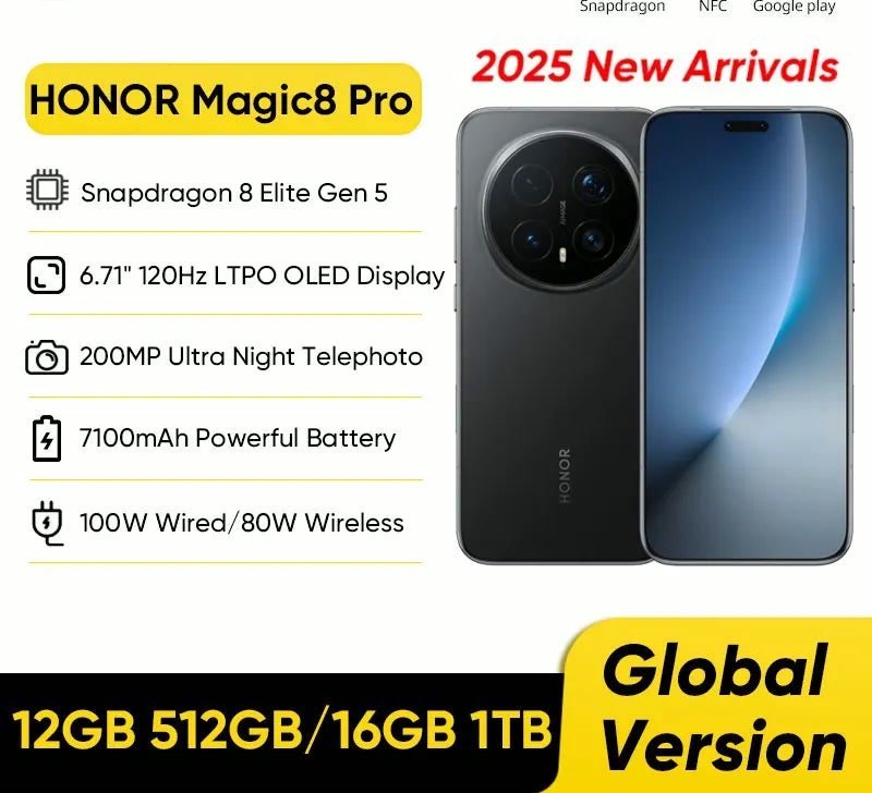 HONOR Magic8 Pro 5G - Snapdragon 8 Elite Gen Flagship